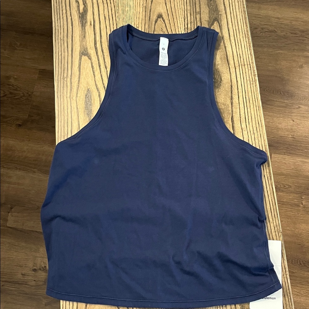 lululemon Navy Blue squad goals Tank Top 6 NWT